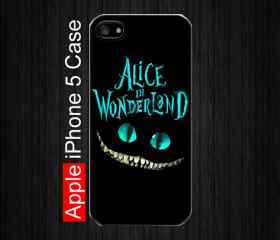 iPhone 5 Case, Cheshire Cat Alice in wonderland iPhone 5 Case, Black Case